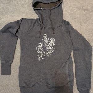 Esactive Custom Print Jellyfish Charcoal Hoodie (S)